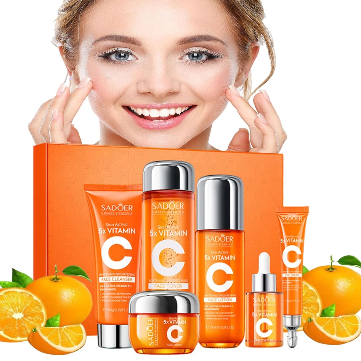 5X VITAMIC C Face Skincare Set – 6 in 1 Complete Anti-Aging Kit