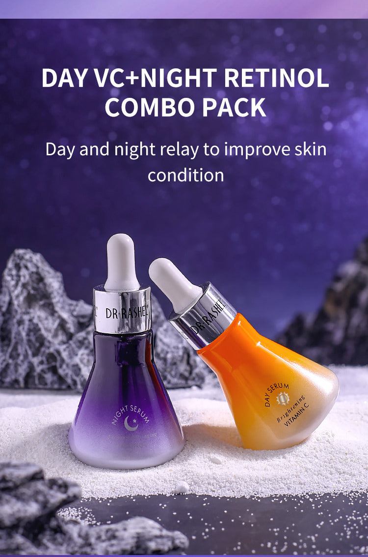 Dr. Rashel Vitamin C & Retinol Day & Night Face Serum Dual Action Skincare Serum Combo Pack