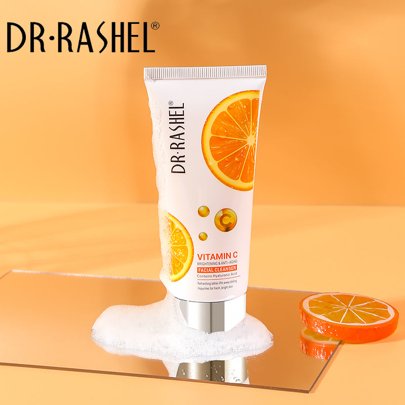 Dr. Rashel 5-in-1 Vitamin C Skincare Set: Cleanser, Toner, Serum, Cream, Eye Serum - Radiant Skin Essentials!"