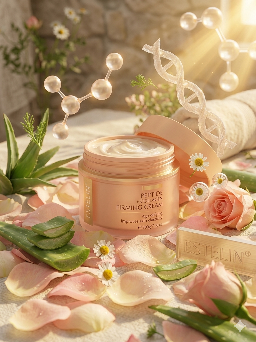 Collagen Peptides Firming Face Cream, Reduce Wrinkles, Anti-Aging