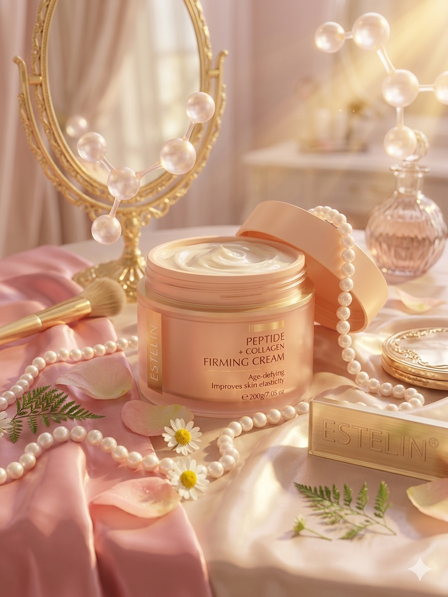 Collagen Peptides Firming Face Cream, Reduce Wrinkles, Anti-Aging