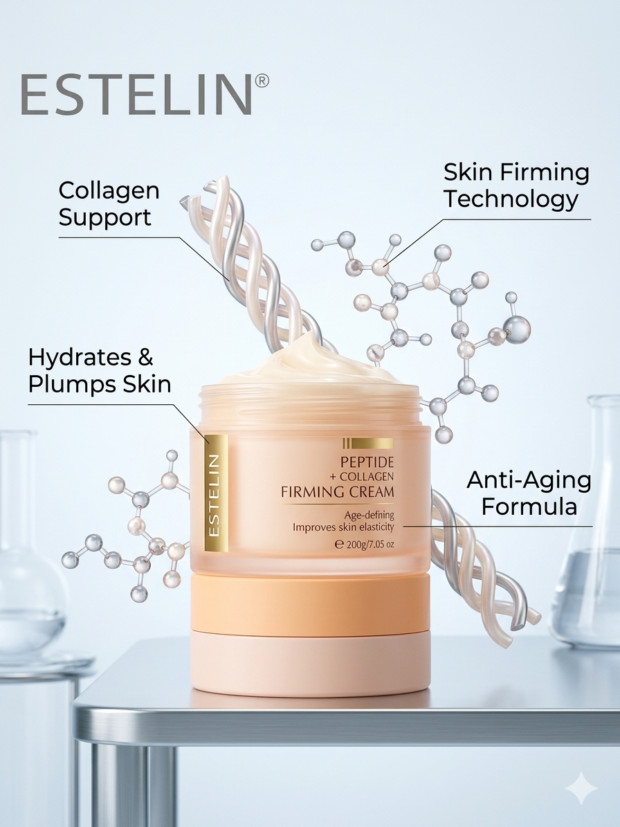 Collagen Peptides Firming Face Cream, Reduce Wrinkles, Anti-Aging