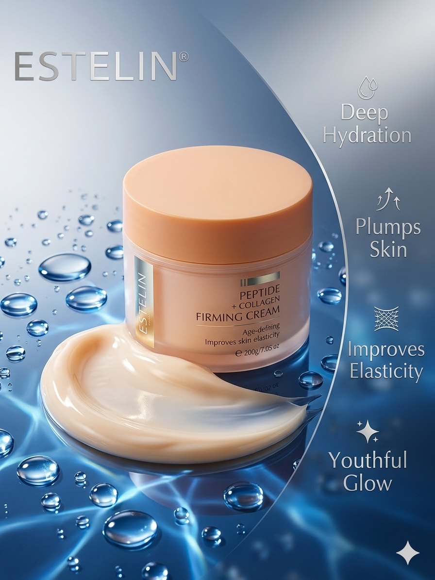 Collagen Peptides Firming Face Cream, Reduce Wrinkles, Anti-Aging