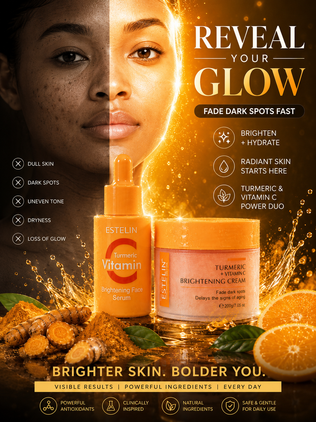 Vitamin C + Turmeric Glow Boost 2 in 1 Combo