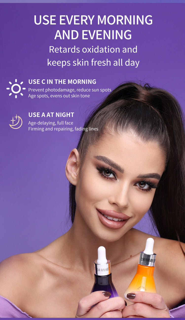 Dr. Rashel Vitamin C & Retinol Day & Night Face Serum Dual Action Skincare Serum Combo Pack