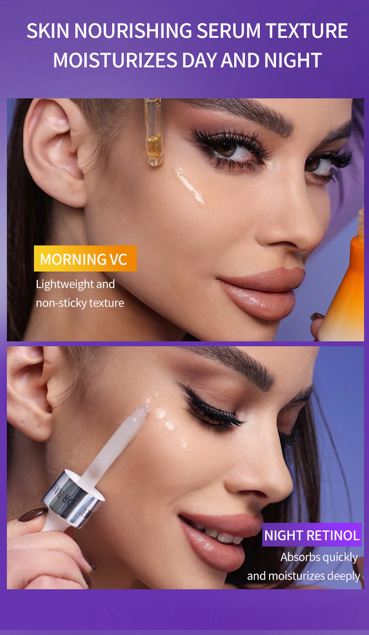Dr. Rashel Vitamin C & Retinol Day & Night Face Serum Dual Action Skincare Serum Combo Pack