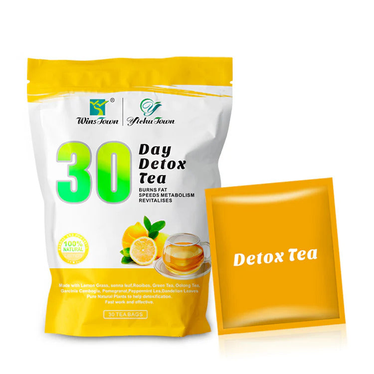 30 Day Detox Tea (Lemon Flavour) | Herbal Tea for Detoxification, Belly Fat, and Body Metabolism