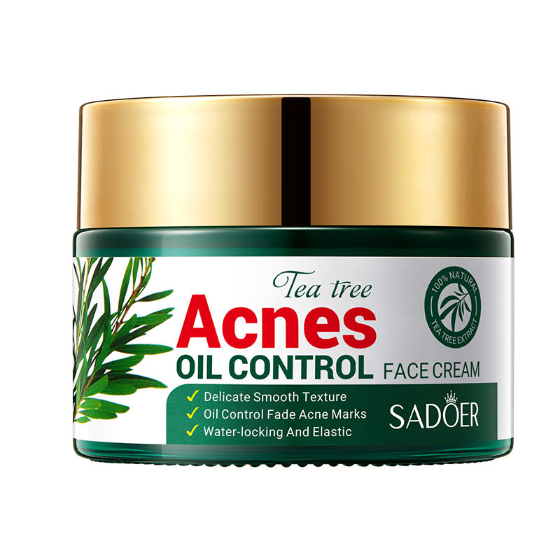 100% Organic Tea Tree Oil Acne Control Face Cream for Smooth Skin Care