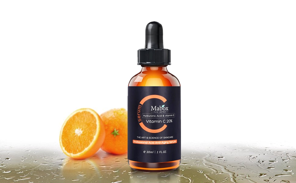 Mabox Vitamin C Serum with Organic Hyaluronic Acid and Vitamin E