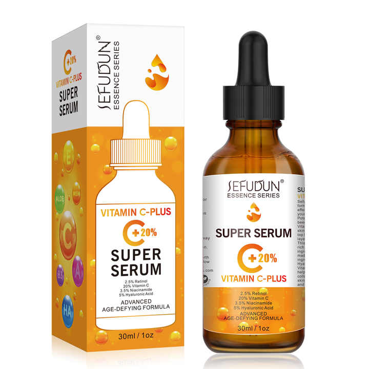 Super Vitamin C Face Serum with Niacinamide, Hyaluronic Acid, Anti Aging Serum