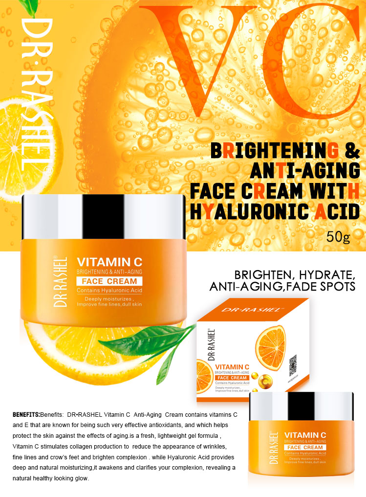 Dr. Rashel 5-in-1 Vitamin C Skincare Set: Cleanser, Toner, Serum, Cream, Eye Serum - Radiant Skin Essentials!"