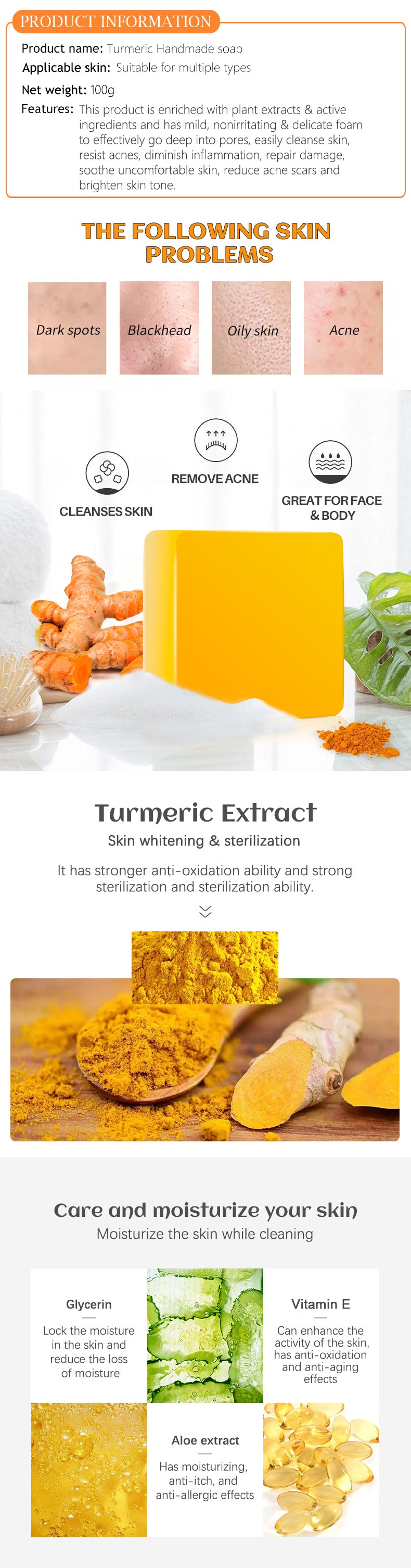 3 in 1 Pack Combo Turmeric Facial Soap: Natural Rejuvenation for Your Skin!