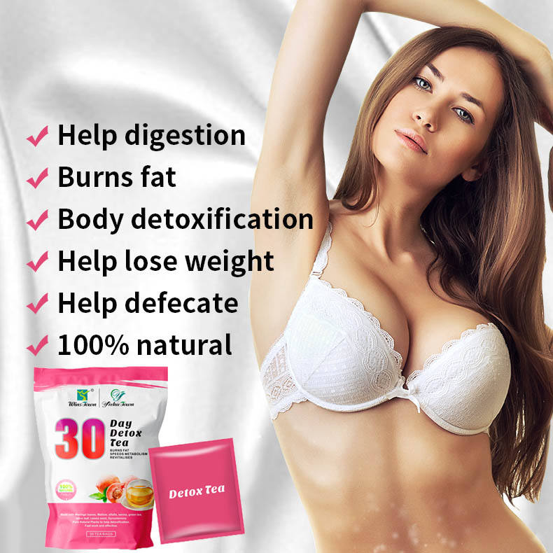 30 Day Detox Tea (Peach Flavour) | Herbal Tea for Detoxification, Belly Fat, and Body Metabolism