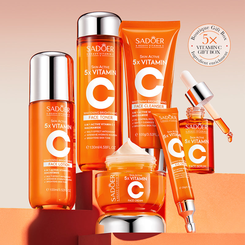 5X VITAMIC C Face Skincare Set – 6 in 1 Complete Anti-Aging Kit