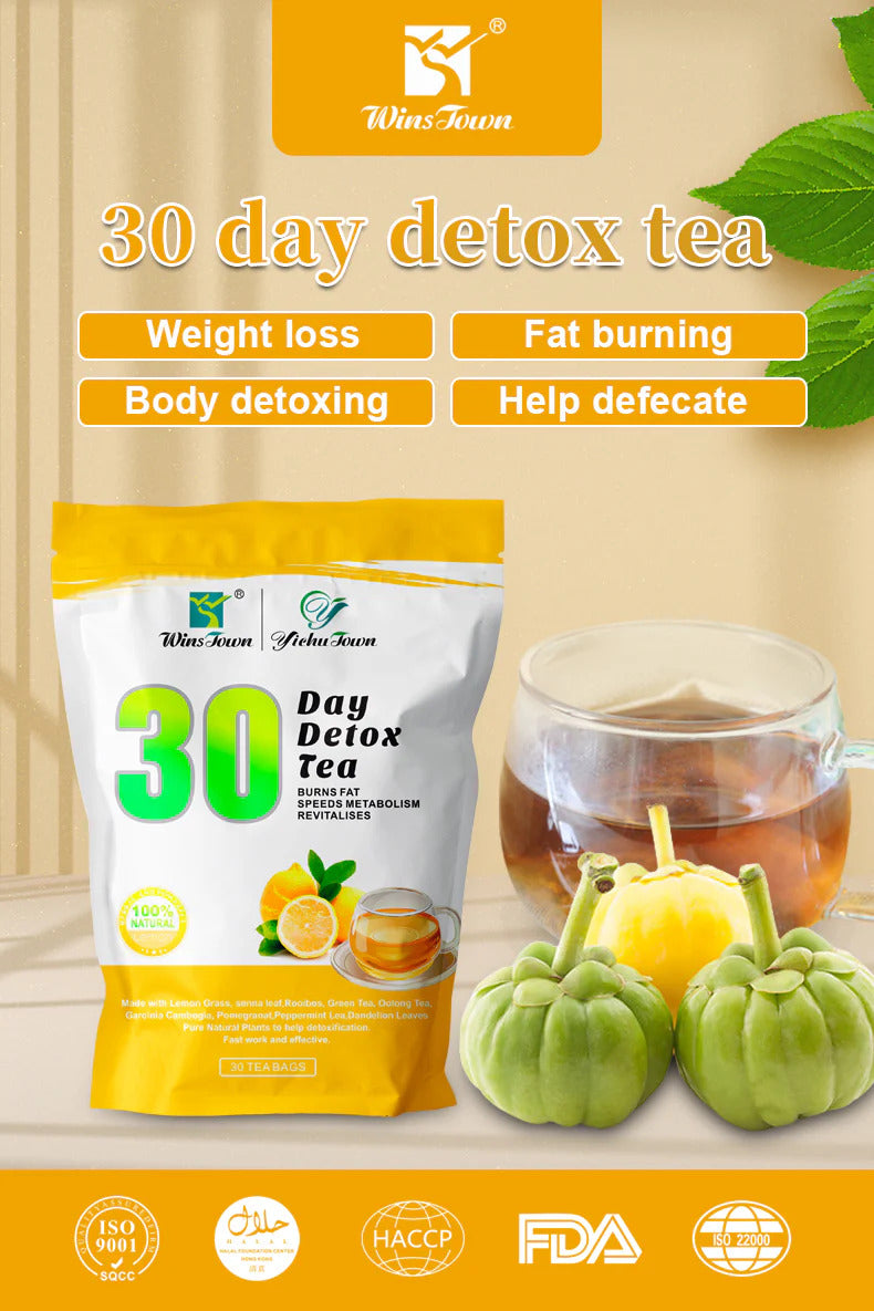 30 Day Detox Tea (Lemon Flavour) | Herbal Tea for Detoxification, Belly Fat, and Body Metabolism