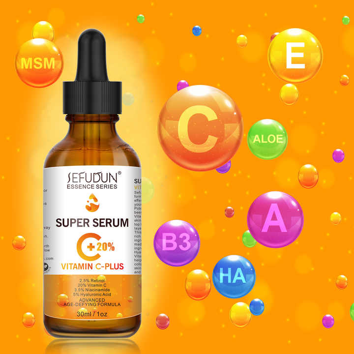 Super Vitamin C Face Serum with Niacinamide, Hyaluronic Acid, Anti Aging Serum
