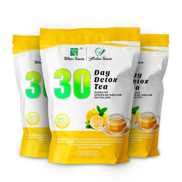 30 Day Detox Tea (Lemon Flavour) | Herbal Tea for Detoxification, Belly Fat, and Body Metabolism