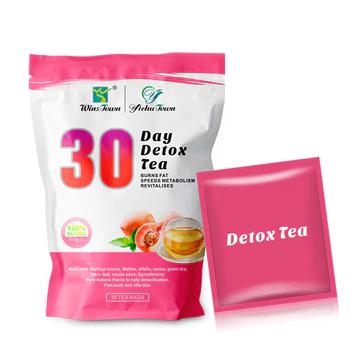 30 Day Detox Tea (Peach Flavour) | Herbal Tea for Detoxification, Belly Fat, and Body Metabolism