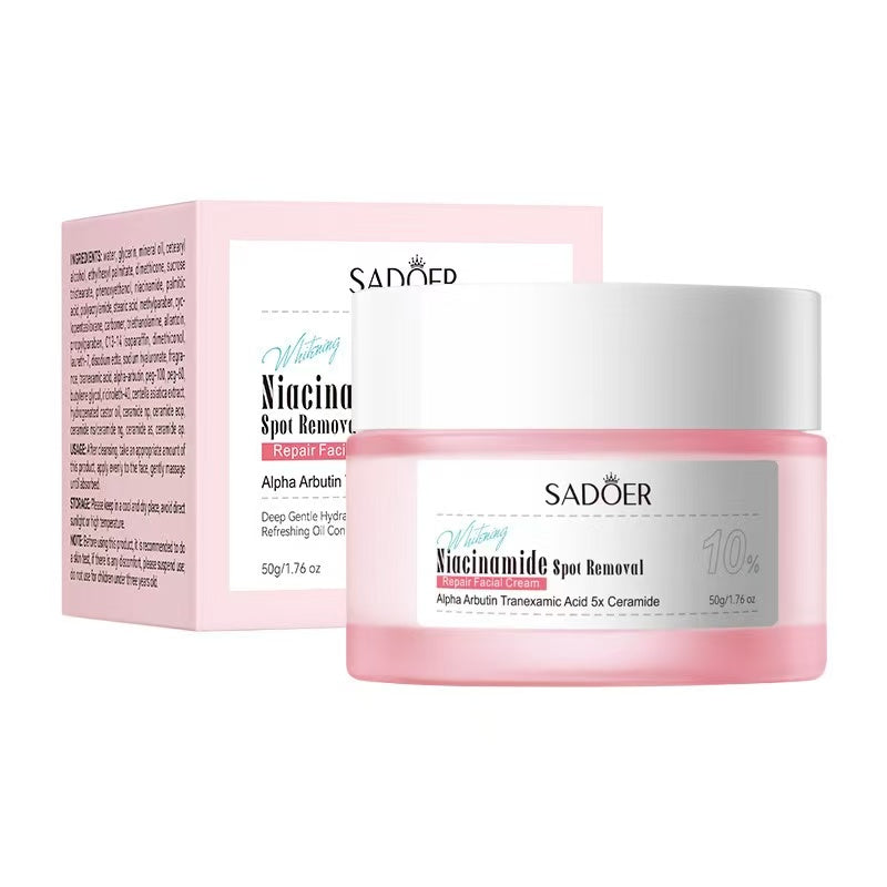 Niacinamide Spot Removal Face Cream with Tranexamic Acid, 5X Ceramides, and Alpha Arbutin