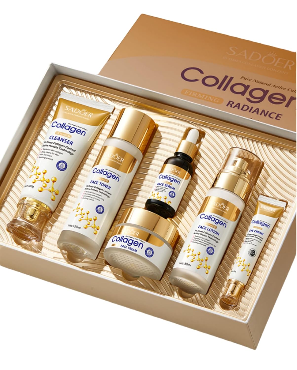 Collagen Face Skincare Set – 6 in 1 Complete Anti-Aging Kit