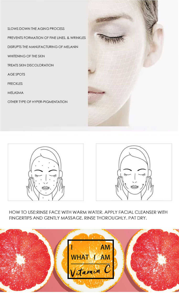 Dr. Rashel 5-in-1 Vitamin C Skincare Set: Cleanser, Toner, Serum, Cream, Eye Serum - Radiant Skin Essentials!"