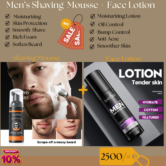 Silky Smooth Shaving Mousse Plus Face Lotion : Elevate Your Shave Game!