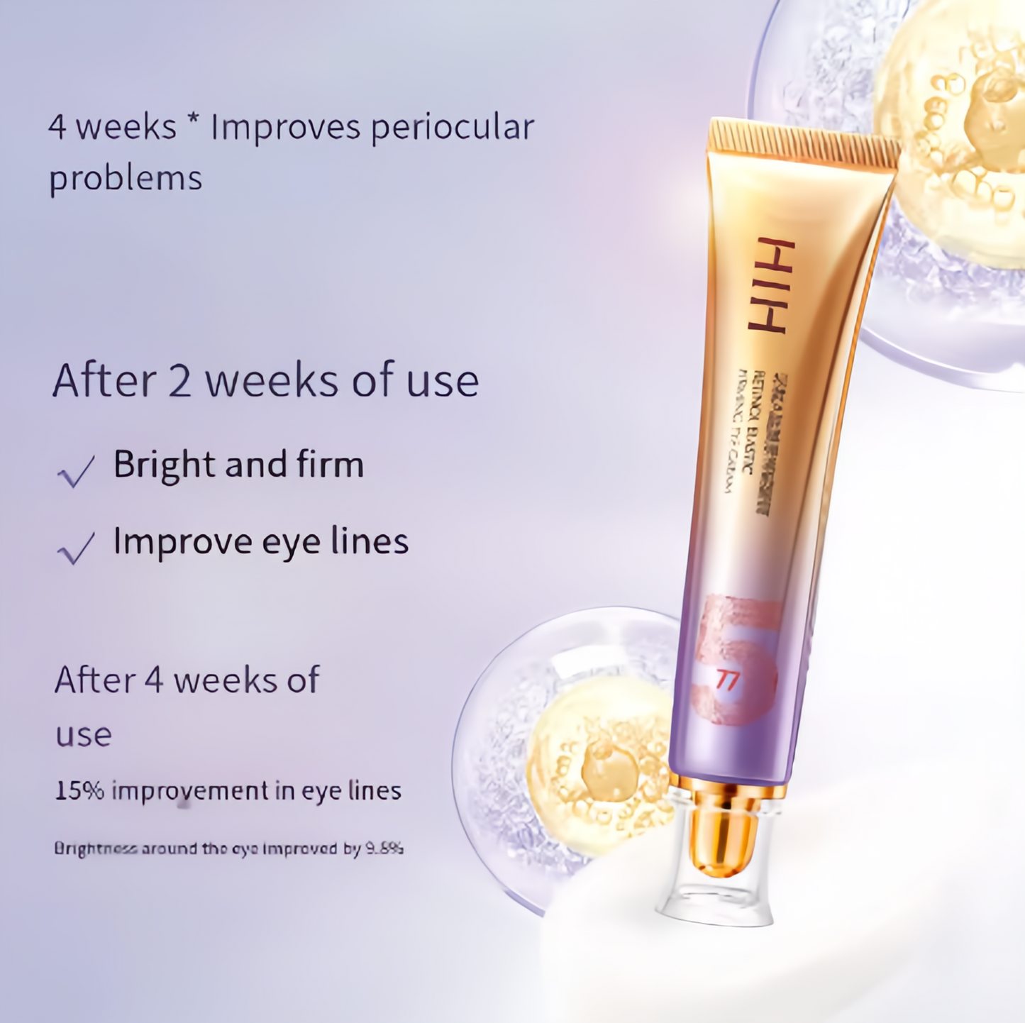 Retinol Eye Cream for Dark Circles & Puffiness, Daily Wrinkle Cream, Anti Aging Line Smoothing Skin Care Treatment