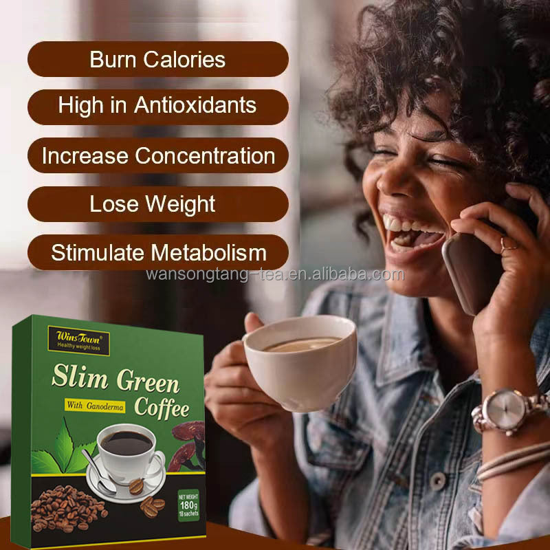 Slim Green Coffee with Ganoderma Mushroom for Weightloss