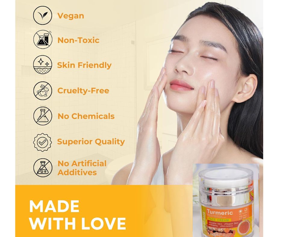 Turmeric Face Cream Antioxidant/ Anti-aging /Hydrating/Anti-Acne/Dark Spots Corrector