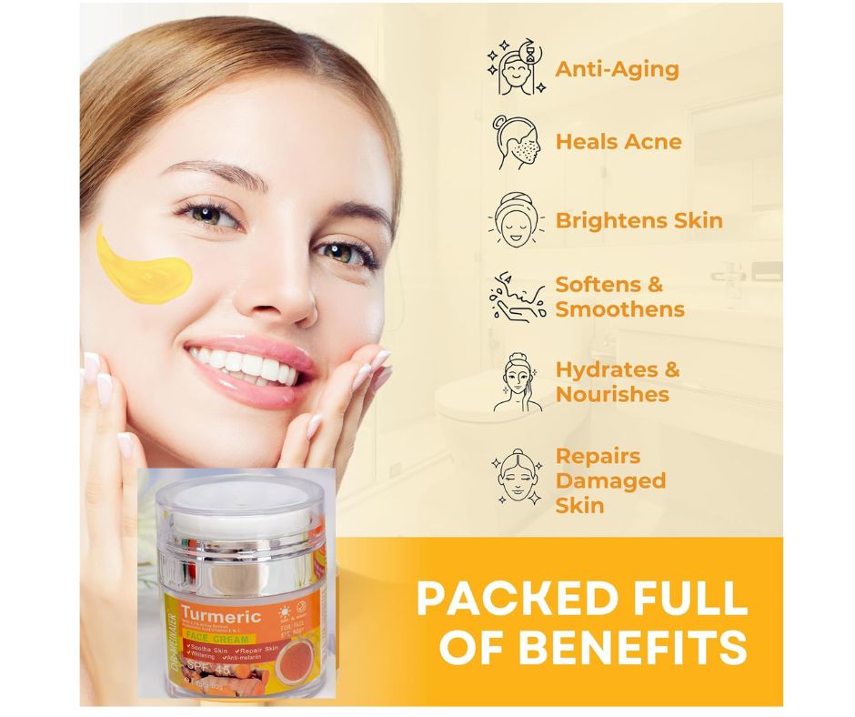Turmeric Face Cream Antioxidant/ Anti-aging /Hydrating/Anti-Acne/Dark Spots Corrector