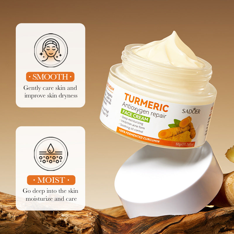 Organic Turmeric 5 in 1 set, Face Cream, Face Serum, Soap Bar, Face Toner, Cleanser