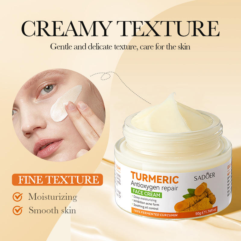 Organic Turmeric Face Cream Anti Acne Moisturizing Hydrating