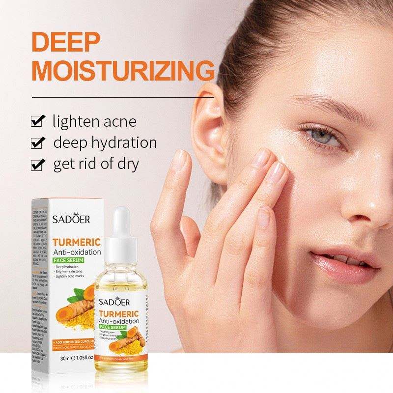 Organic Turmeric Face Serum + FREE SOAP COMBO Antioxidant/ Anti-aging /Hydrating/Anti-Acne/Dark Spots Corrector