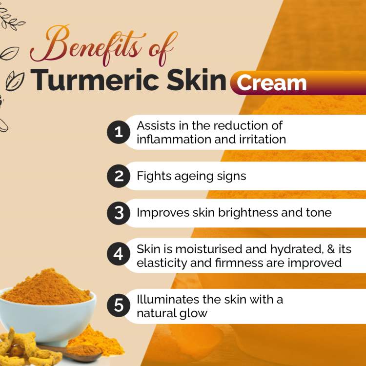 Turmeric Face Cream Antioxidant/ Anti-aging /Hydrating/Anti-Acne/Dark Spots Corrector